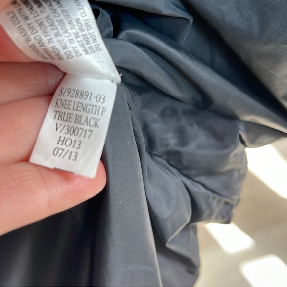 Gap Puffer Hooded Coat Knee Length Down Feather Black Size Medium - Picture 9 of 13